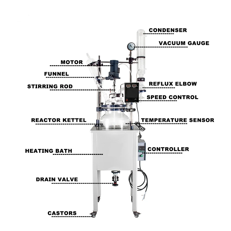 50L SINGLE LAYER GLASS REACTOR 50L SINGLE LAYER GLASS REACTOR